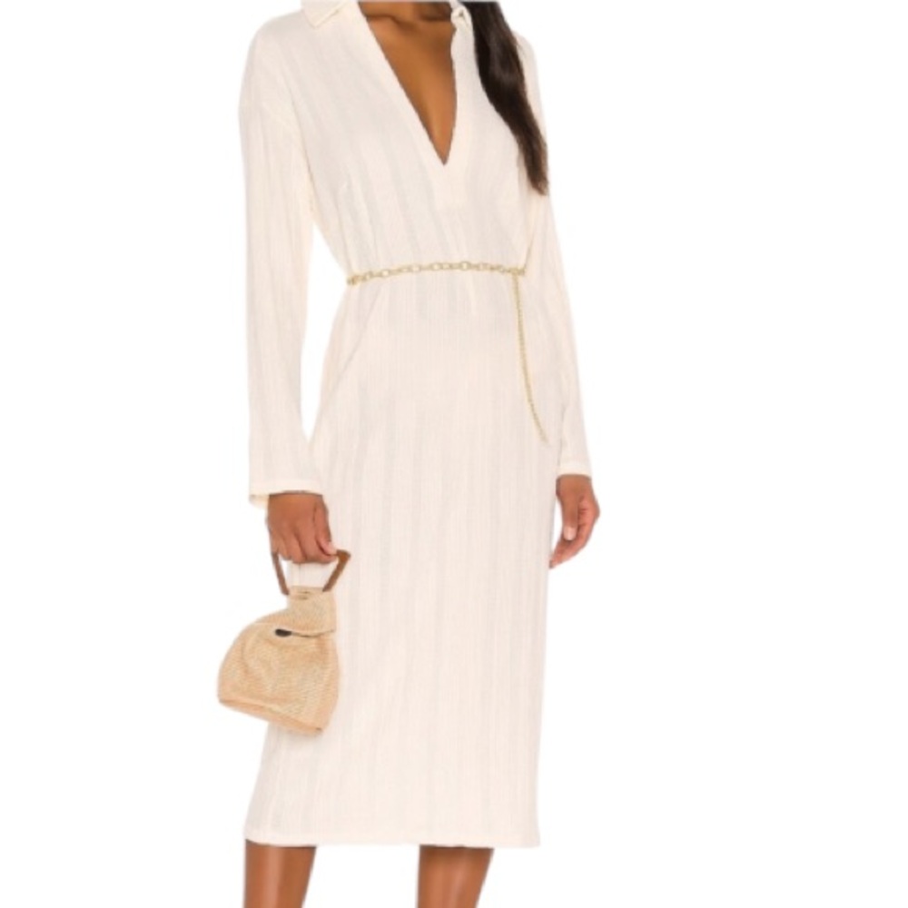 Free People Beach ASTR Long Sleeve Midi Cover up Dress